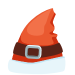 Eine rote Weihnachtsmütze, die auf dem Logo sitzt und an den Weihnachtsmann erinnert. Angebotene Services: Fotobox mieten, Fotospiegel mieten, Fotobox Roboter mieten
